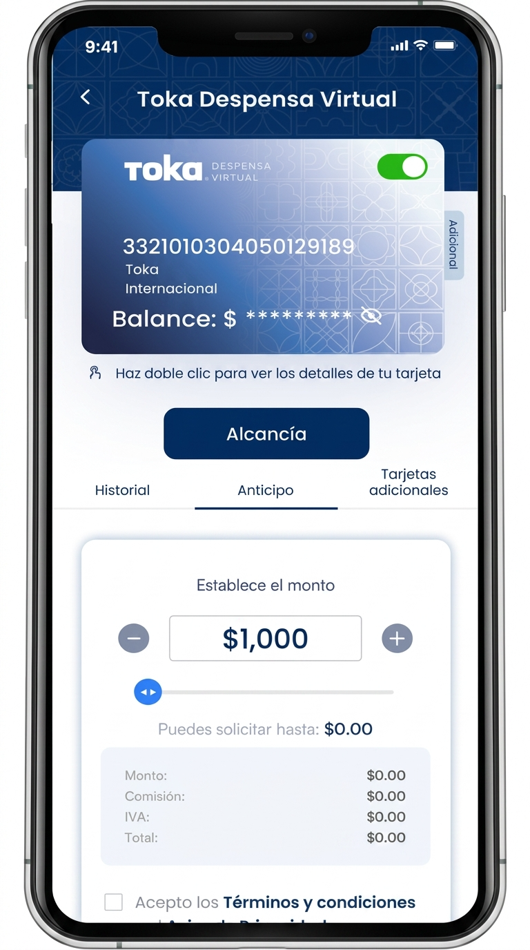 Toka Anticipos en la Super App