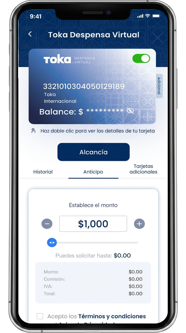 Toka Anticipos en la Super App