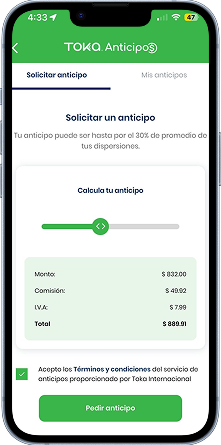 Toka Anticipos en la Super App